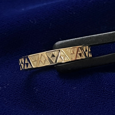 14k Yellow Gold The Legend of Zelda Band Triangles Custom Ring