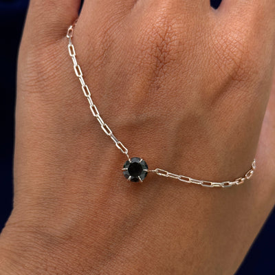 14k Rose Gold Claw Prong set 1.5ct Black Round Diamond Custom Butch Chain Necklace