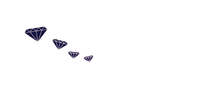 A graphic of four iamonds in graduated sizes